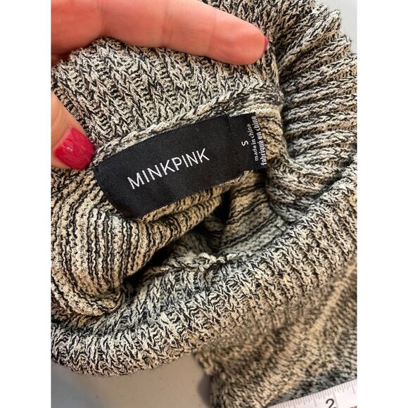 MINKPINK Grey Drop Armhole Cowl Neck Turtleneck Tunic SZ Small - Picture 8 of 8